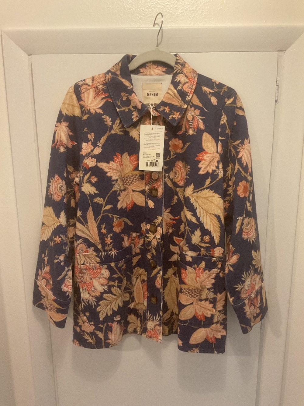Sezane Gab Jacket, Paisley Print (Never Ending Summer), Size 2